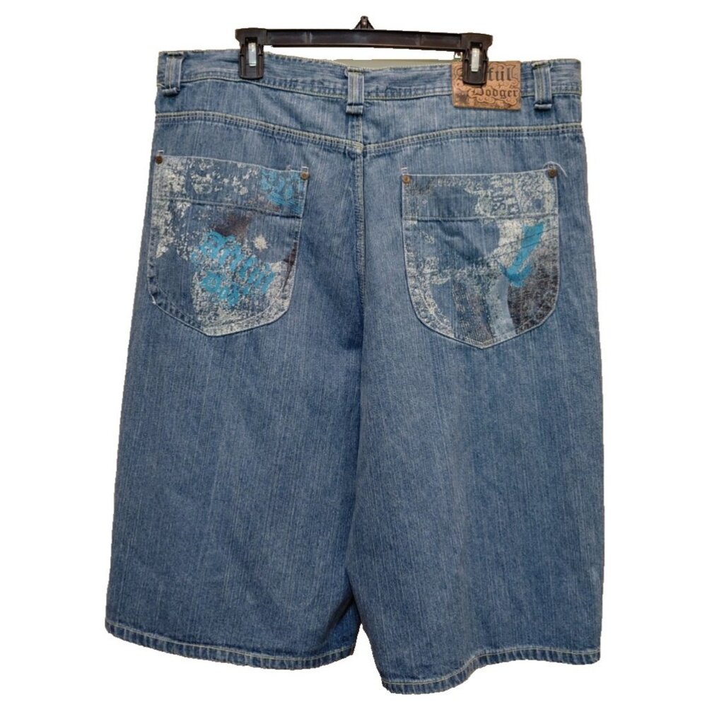 Artful Dodger Jean Shorts Men's‎ 38 Baggy Painted Pockets